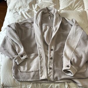 Free People Taupe Textured Sweater